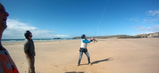 Aprendiendo a controlar la cometa 